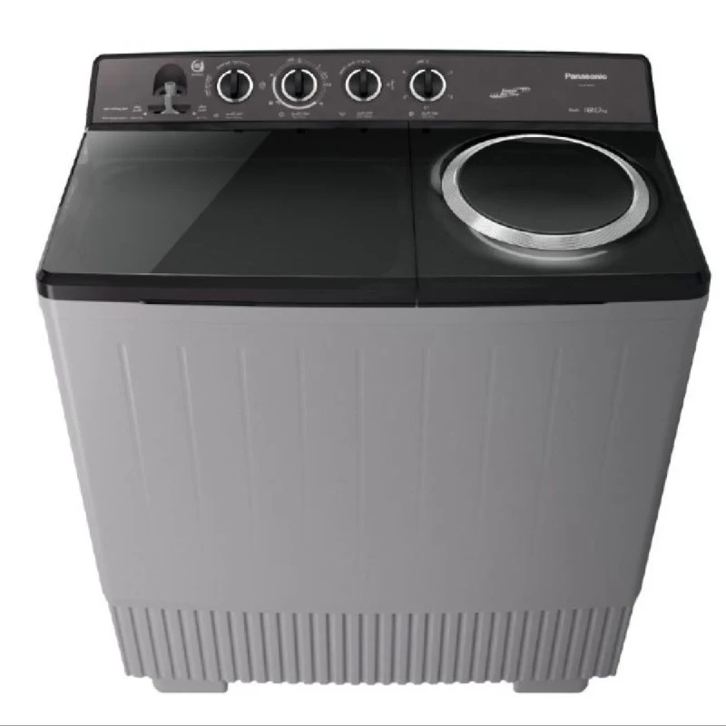 [NA-W18XG1BKW] Panasonic Twin Tub Washing Machine 18KG Wash / 13KG Spin, Abaya Wash, Silver - NA-W18XG1BKW
