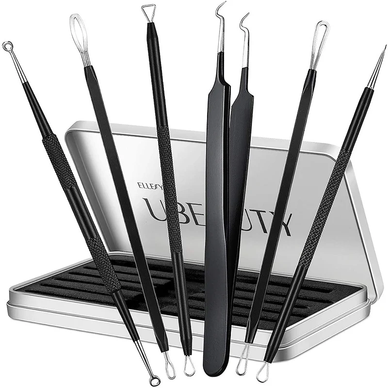 ATMOKO ELLESYE 6-Piece Blackhead Remover Tool Kit – Stainless Steel Pimple Popper Set