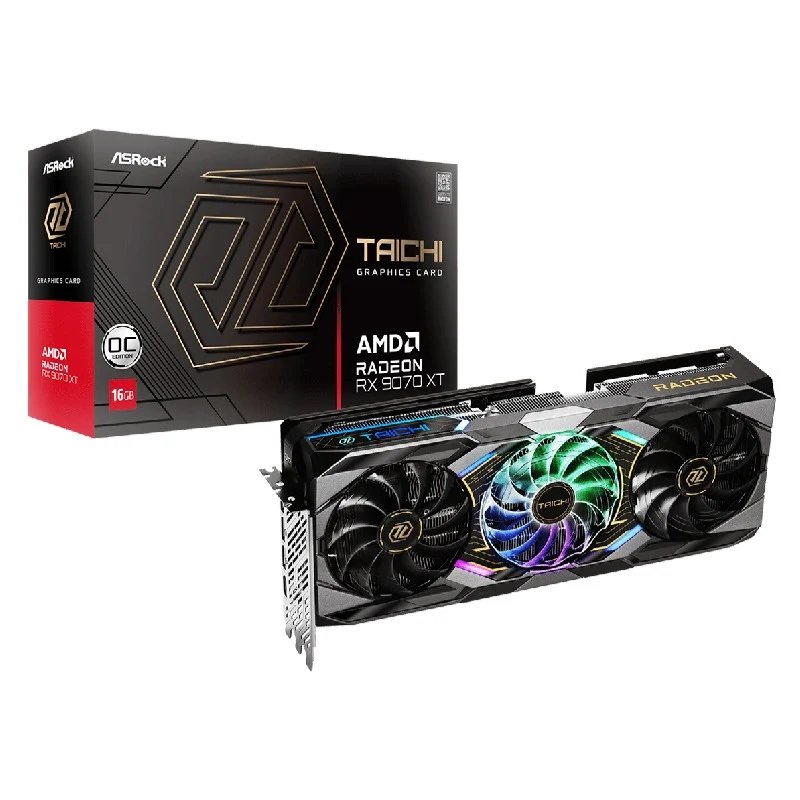 [90-GA5HZZ-00UANF] ASRock AMD Radeon RX 9070 XT Taichi 16GB OC Graphics Card