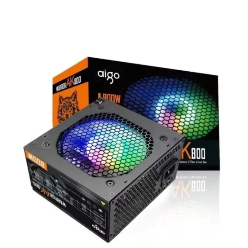 [AK800-RGB] AIGO Darkflash AK800 RGB Non-Modular Gaming Power Supply - Black