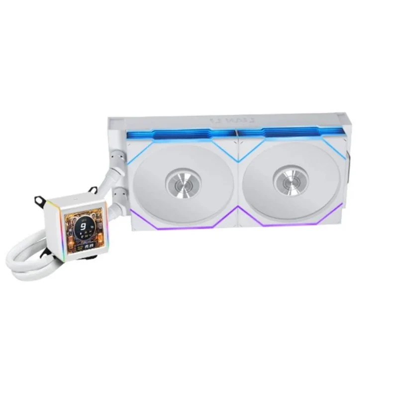 LIAN LI GALAHAD II LCD 280mm Liquid CPU Cooler with TL 140 Wireless Fans - White