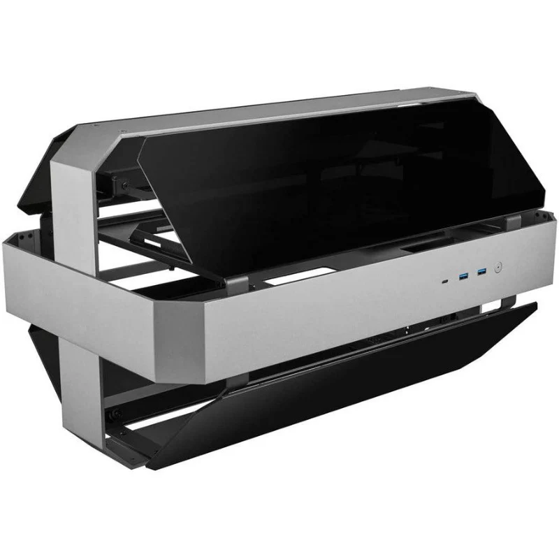 AZZA Opus 809 ATX - Dual Orientation - CNC Milled Aluminum - 4 Side Tempered Glass PC Case - Black