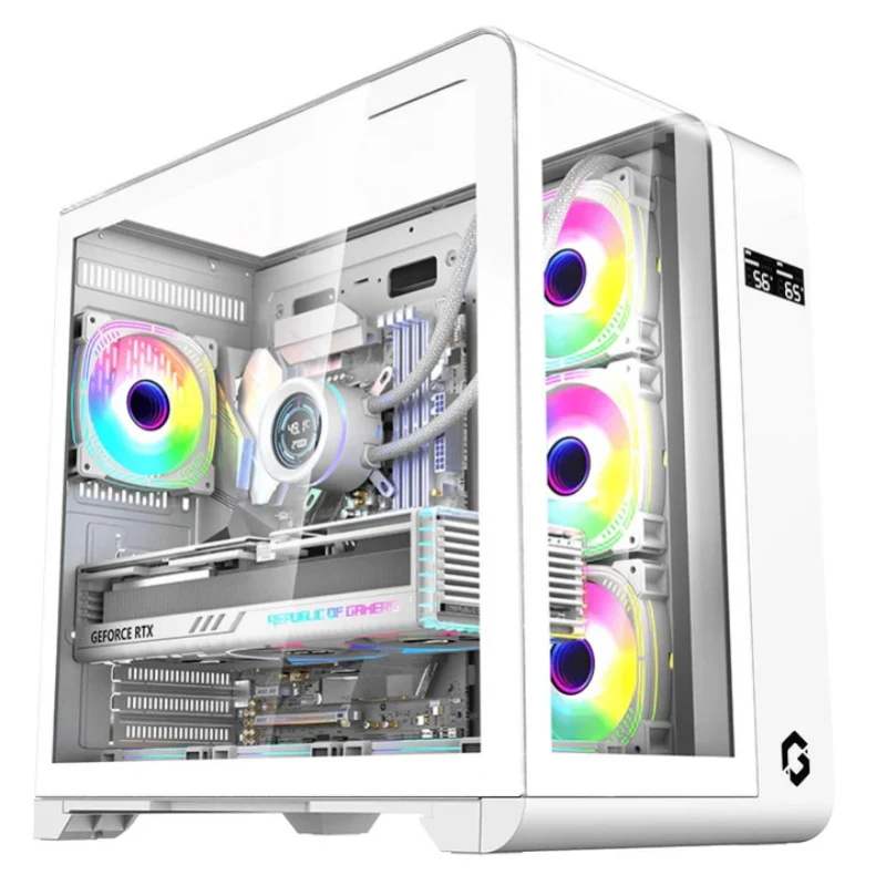 [GO-INFINITY-A-LT] GAMEON Infinity Midnight Series ARGB Mid Tower Gaming Case - White (4 ARGB Fans Included)