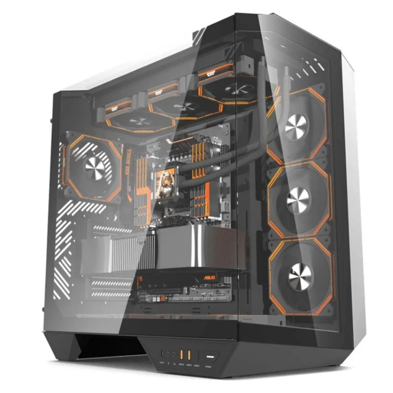 [DY470-BLACK] DarkFlash DY470 ATX Mid Tower Gaming Case - Black (4 ARGB Fans Included)