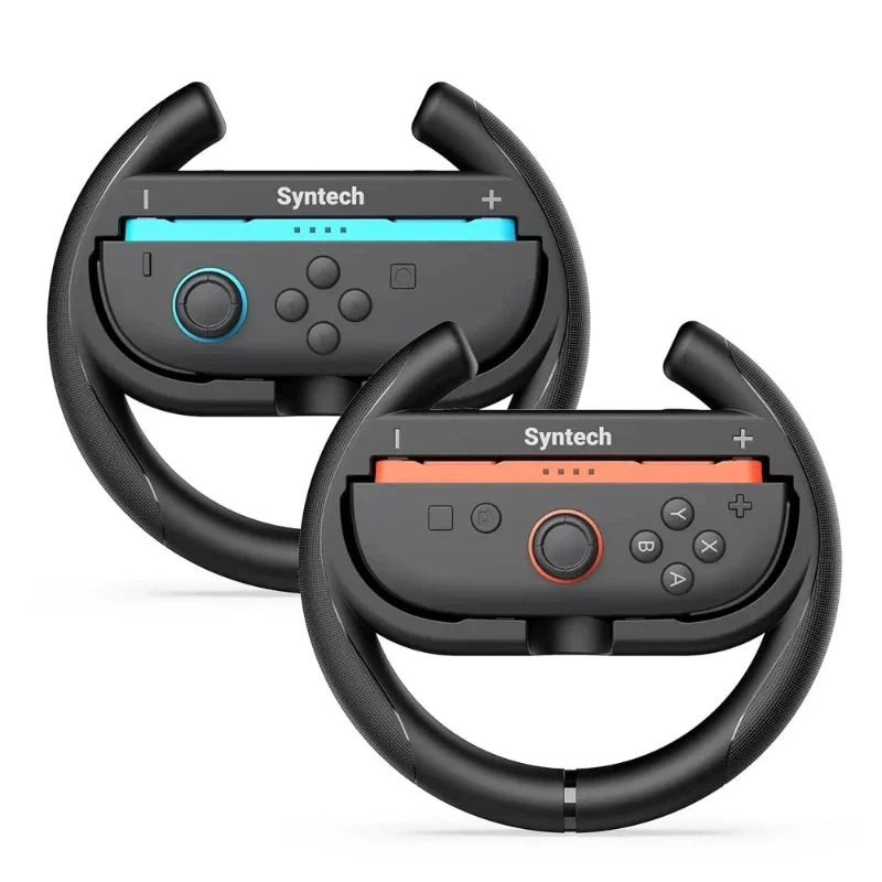 [42960] Syntech Steering Wheel for Nintendo Switch 2 Joy-Cons - 2 Pack Black
