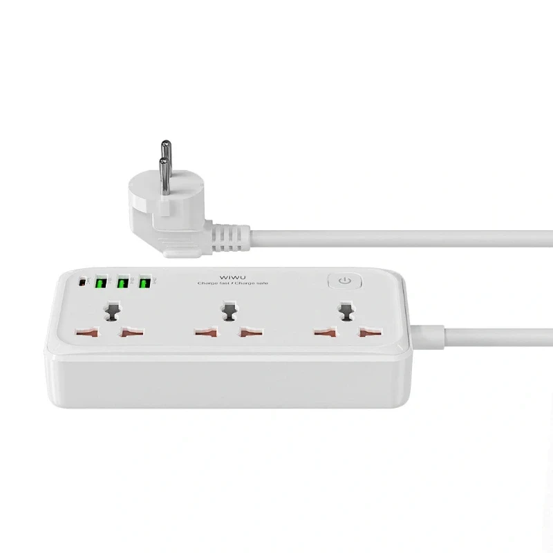 [6977703653823] WiWU Wi-S005 30W Cube GaN Multifunction Power Strip EU/UK