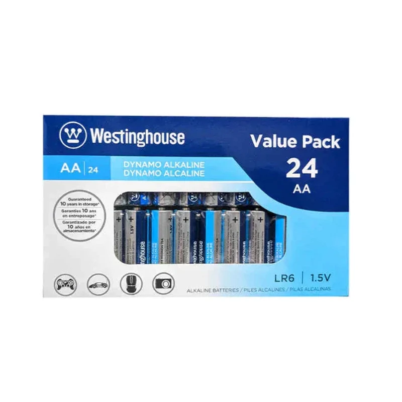 [LR6-CB24] Westinghouse AA Dynamo Alkaline 24 Pack Box