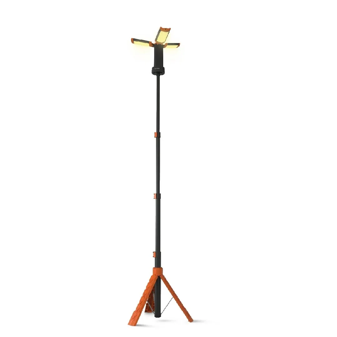 [PDLFSTXQZ10OR] Porodo Lifestyle 9000mAh Work Lantern Foldable Multi-Mode LED Light with Tripod Base & Hook - Orange