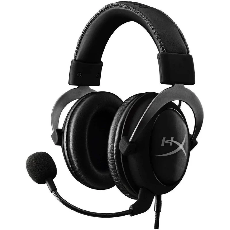 HyperX Cloud II Pro Gaming Headset with 7.1 Virtual Surround Sound, Detachable Noise-Canceling Microphone & 53MM Drivers - Black & Silver