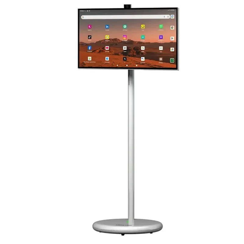 [47561] Green Lion THRONE 27" Portable Smart FHD Touchscreen TV with Android 15, 13MP Pop-Up Camera, 27000mAh Battery & 360° Rotation