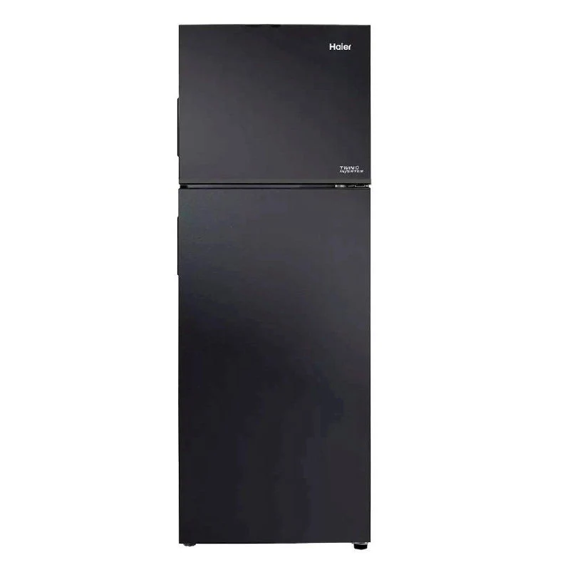 Haier Top Mount Refrigerator – 12.6 CFT / 357 L Top Freezer Fridge (Black)
