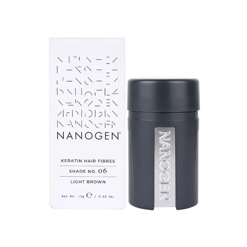 [832436000534] Nanogen Keratin Hair Fibres, 15g - Light Brown
