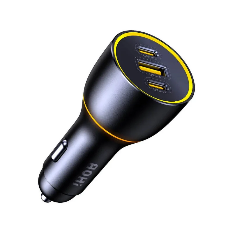 [6973939550974] AOHI SuperAuto 170W GaN Car Charger – Black