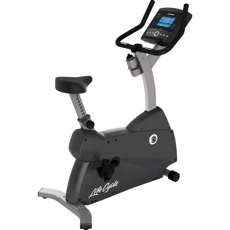 Life Fitness C1 Upright Bike Go Console Home Exercise Bike Compact Cardio Machine