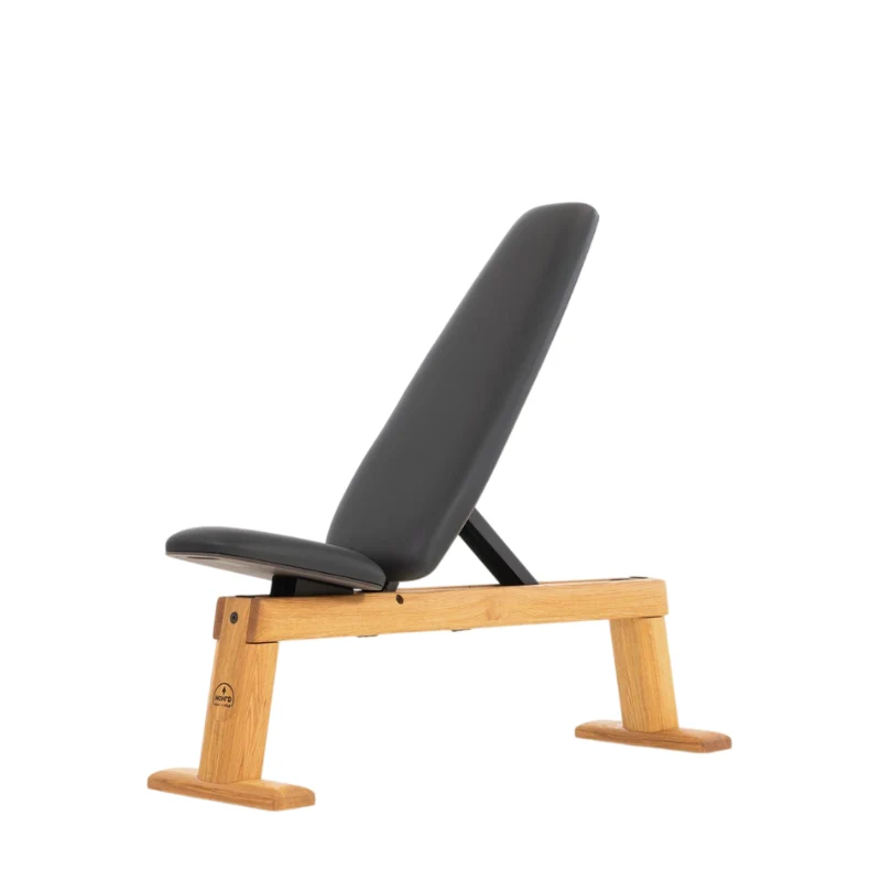 [SUN-NOHRD_WEIGHT_BENCH_OAK-0] NOHRD WeightBench Oak, Genuine Leather – Black