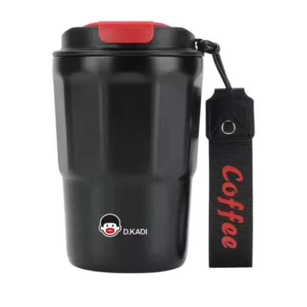 [KD7038BL] D.kadi 7038, Coffee Mug Bottle - 380ml (Black)