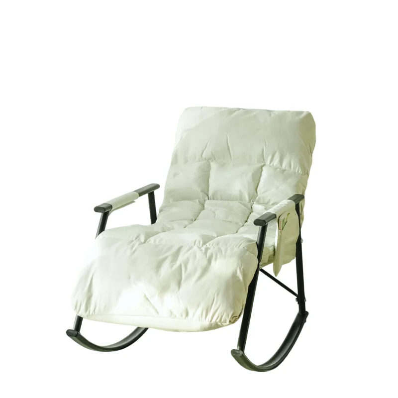 [3767B] SOMA Recliner Rocking Chair – White