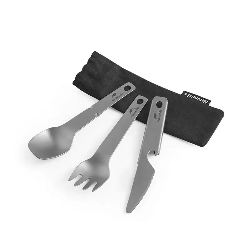 [6927595711910] Naturehike Titanium Cutlery Set - (Fork,Spoon , Knife and Bottle Opener)