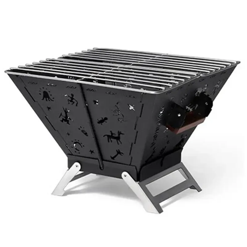 [6977465869500] Naturehike Folding Fire Rack - Black (30*30*23)