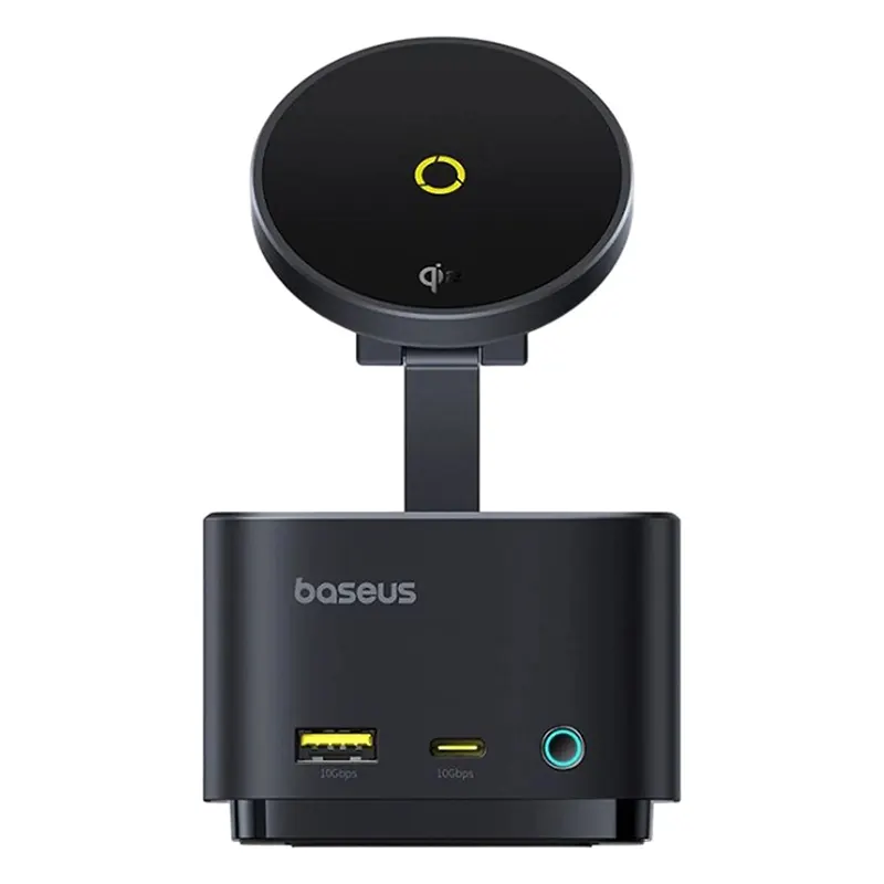 [B00072900121-00] Baseus Mag Pro II 7-in-1 HUB Magnetic Wireless Charging 15W - Black