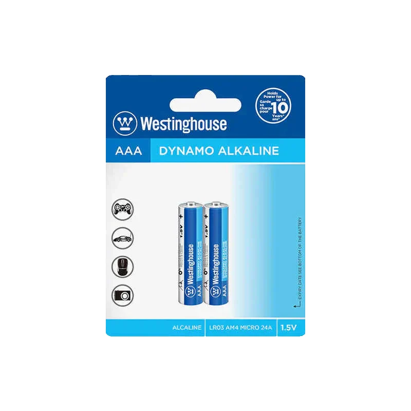 [LR03-BP2] Westinghouse AAA Dynamo Alkaline 1.5V Battery - 2PCS