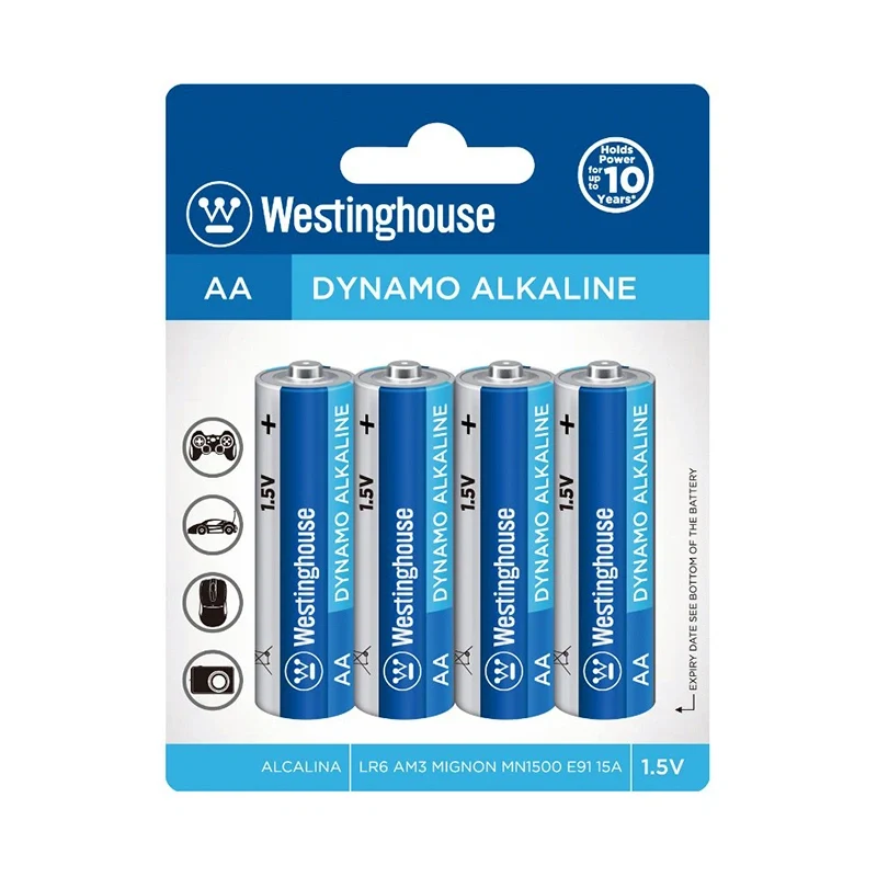 [LR6-BP4] Westinghouse AA Dynamo Alkaline 1.5V Battery 4PCS
