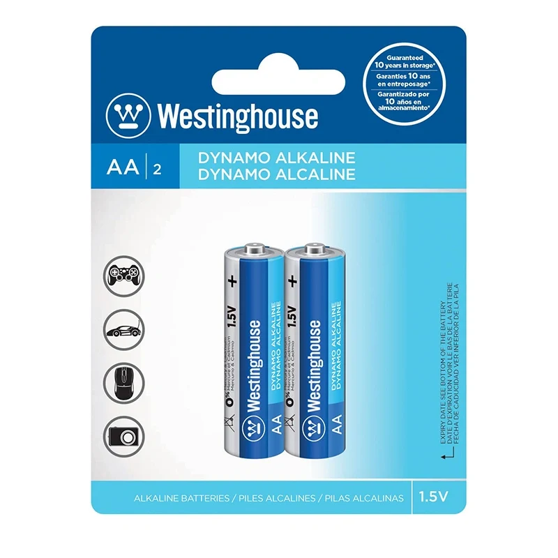 [LR6-BP2] Westinghouse AA Dynamo Alkaline 1.5V Battery 2PCS