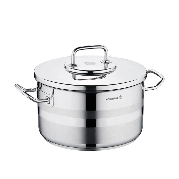 [KZ0882] Korkmaz Astra2 A2028 Stainless Steel Casserole – 30x18 cm | 12.5L | Induction-Compatible, Professional-Grade Mirror Finish2