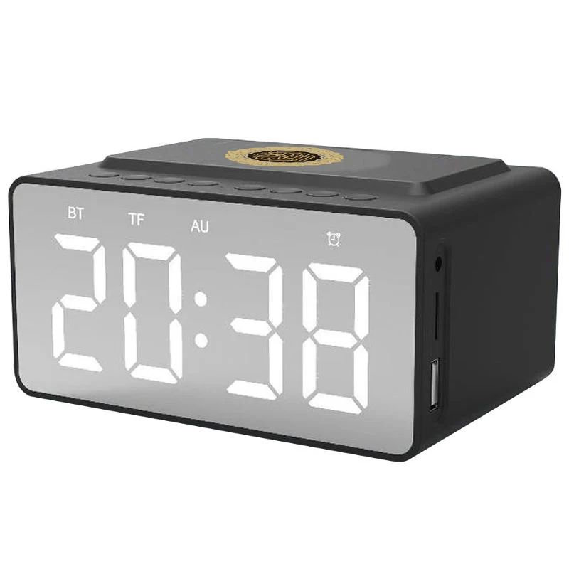 [53-SQ808] KKF, Digital Azan, Quran Speaker Alarm Clock with Bluetooth, 8GB Memory, FM Radio & LED Display