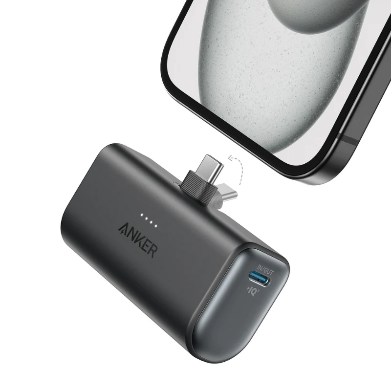 Anker Nano 5000mAh Power Bank – 22.5W Built‑In USB‑C Connector (Cable included)