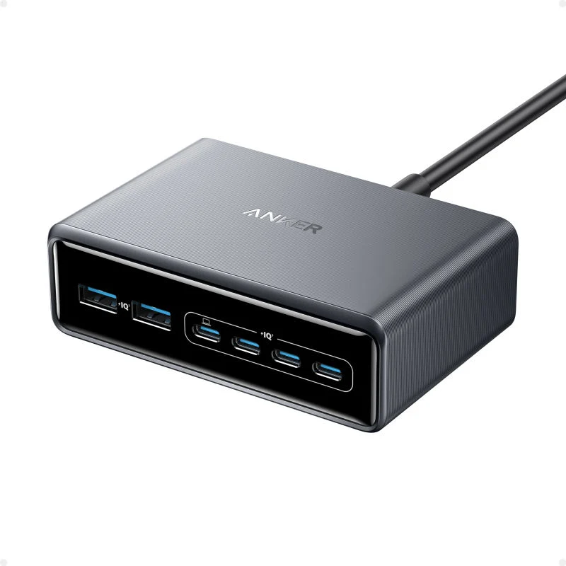 [A2683241] Anker Prime Charger 200W 6-Port GaN – 6-in-1 Ultra-Fast Charging Station (Silver)