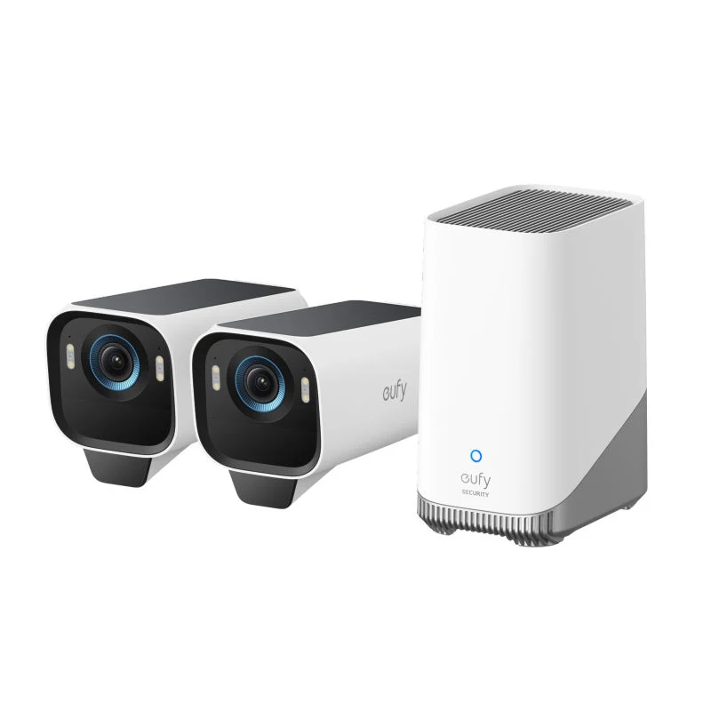 EufyCam S3 Pro 2-Cam Kit – 4K, Radar + PIR Detection, Solar Powered