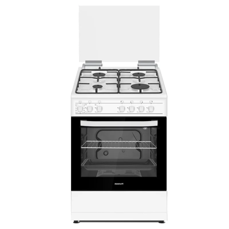 [ADGC 6062WM2] Admiral, Gas Cooker 60x55cm 4 Burners Gas Oven, White – ADGC 6062WM2