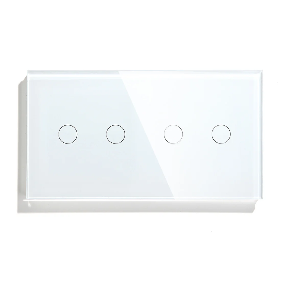 [GP-203-57-01] Gopeta, 2+2 Gang Smart Wi-Fi Touch Switch 600W with Glass Panel (White)