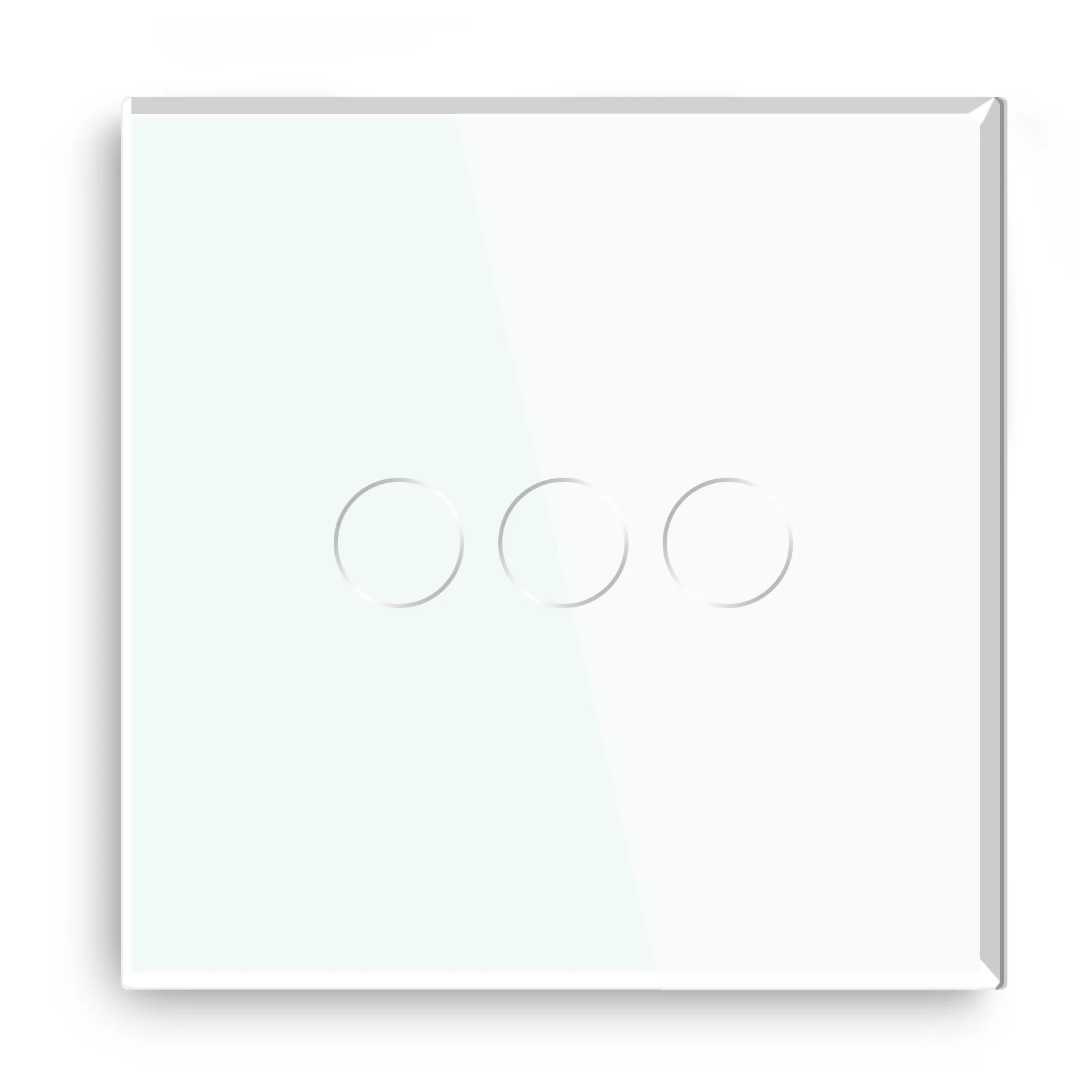 [GP-203-30-01] Gopeta, 3-Gang Smart Wi-Fi Touch Switch 600W with Glass Panel (White)