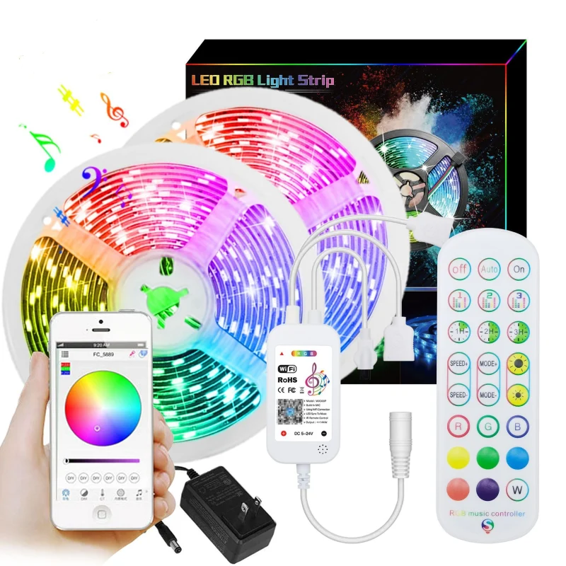 Gopeta, TUYA Smart WiFi LED Strip Light 5m, RGB+CW (2700–6500K) – WiFi & Bluetooth Dual Mode