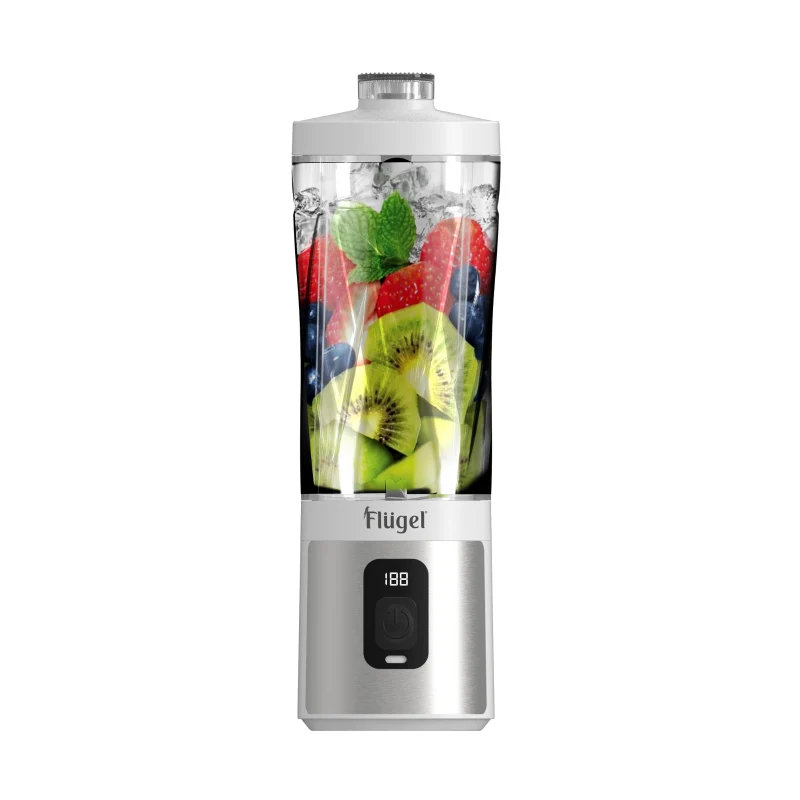 Flugel PB050-6213, Portable Blender with Ice Crushing & Type-C Charging, 600ml – White