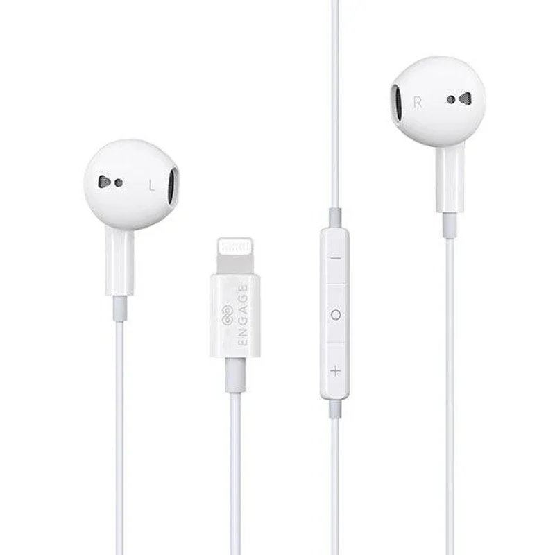 [EN-LWE] Engage, MFI Apple Lightning Wired Earphone, White
