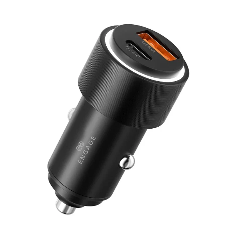 [EN-CC-95W-2P] Engage, Dual Port Aluminium Alloy Car Charger (95W)