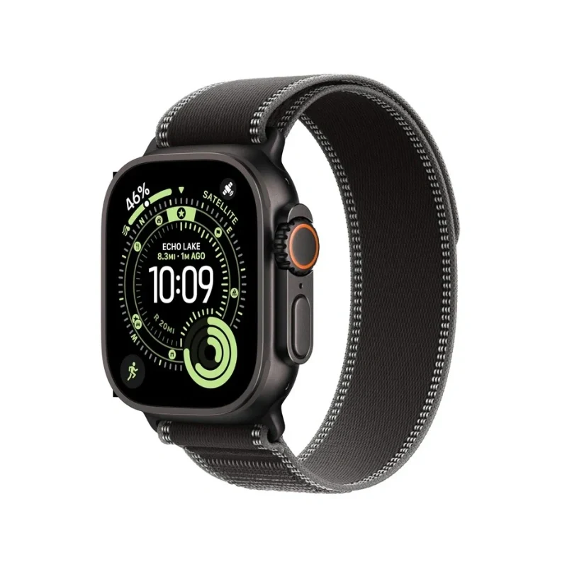 [MF1H4AF/A] Apple Watch Ultra 3 GPS + Cellular 49mm Black Titanium Case with Black/Charcoal Trail Loop - M/L