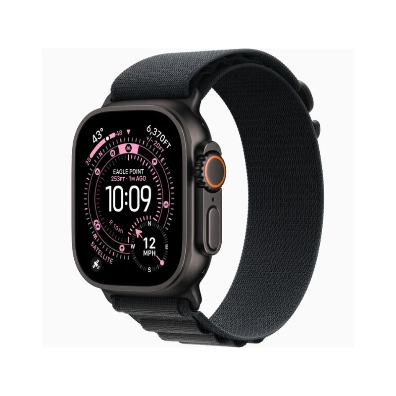 [MF0X4AF/A] Apple Watch Ultra 3 GPS + Cellular, 49mm Black Titanium Case with Black Alpine Loop (Large)