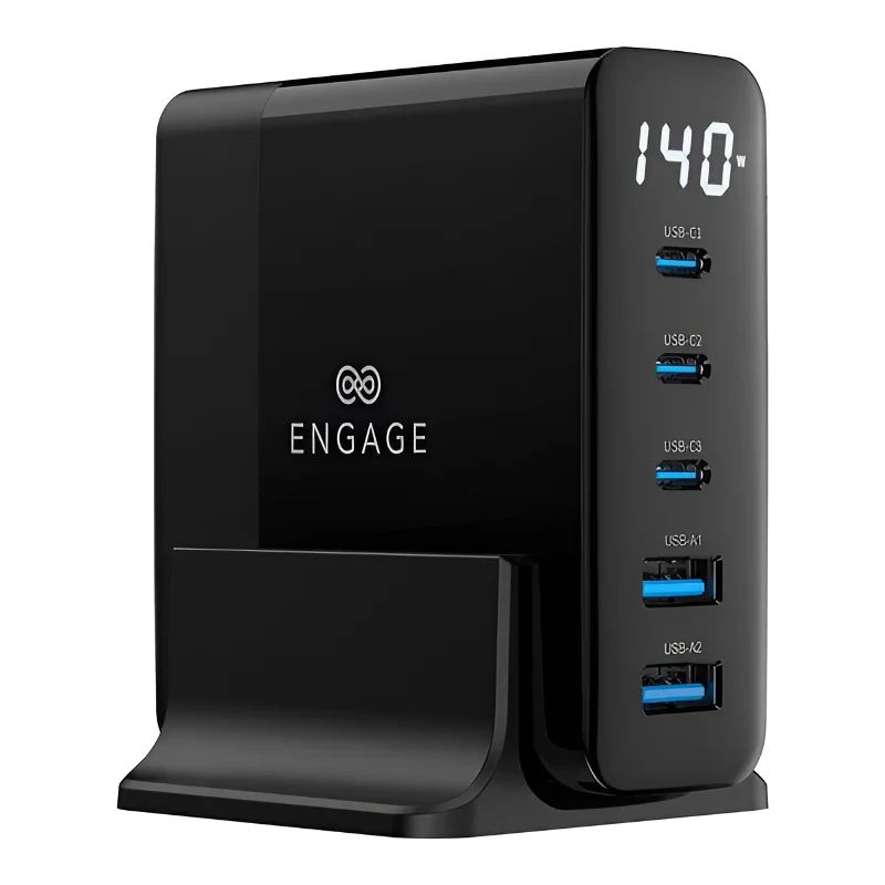 [EN-140W-HUB] Engage, 5-Port Desktop USB Hub/Charger (140W)