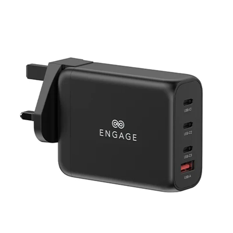 [EN-PD-100W] Engage, Power Adapter with Interchangeable UK/EU Plug & 4 Ports (100W)