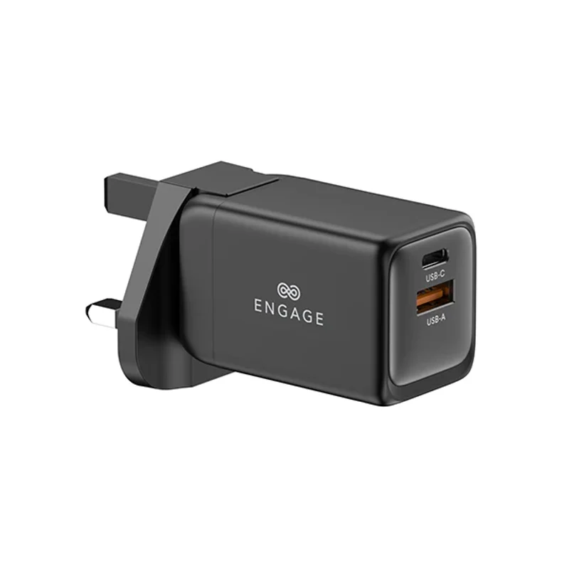 [EN-PD-48W-3P] Engage, Dual Port Power Adapter (48W) with Interchangeable UK/EU Plug