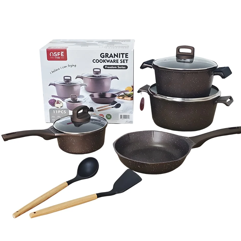 [OSFE-105] OSFE Granite Cookware Set 11 pcs - Brown