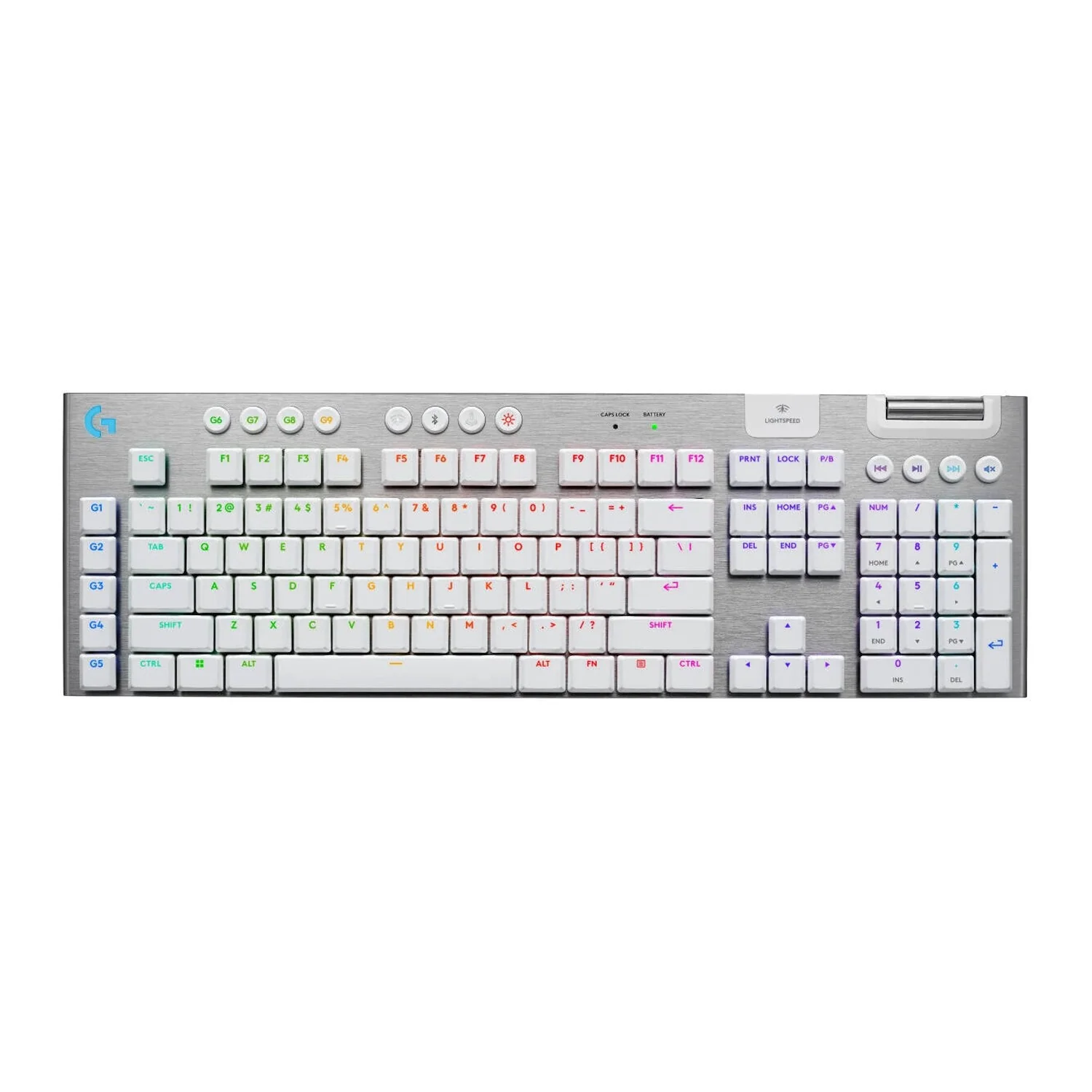 [920-012690] Logitech G915, X LIGHTSPEED Wireless Low Profile Gaming Keyboard (White)