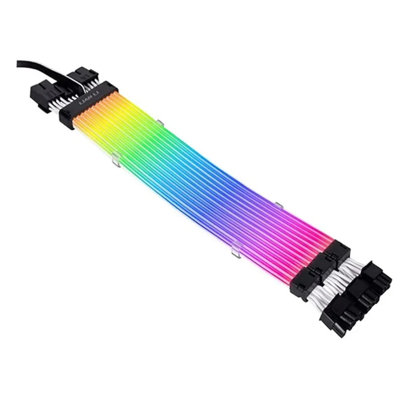 [G89.PW12-1W.00] LIAN LI, STRIMER Wireless 3x8 Pin RGB Extension Cable - Black