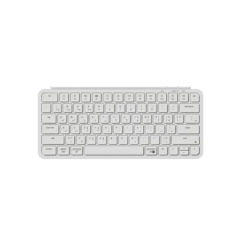 [B1P-K8-AR] Keychron, B1 Pro Ultra-Slim Wireless 75% ZMK Custom Keyboard for Windows & Mac, English/Arabic - Ivory White