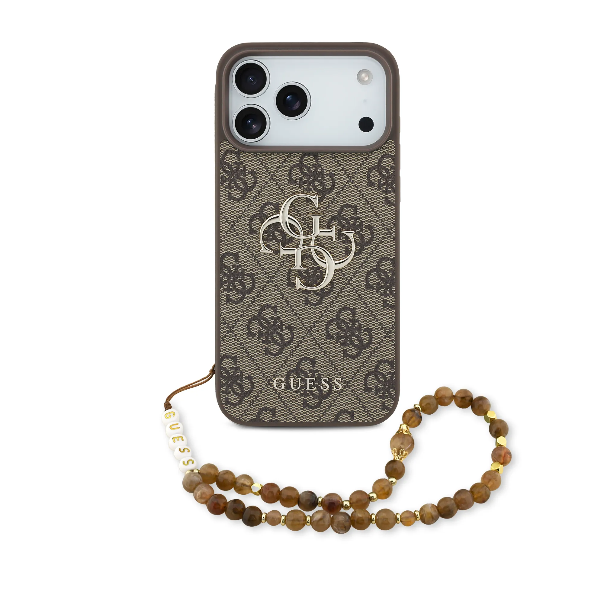 Guess, 4G PU Leather Case with Big 4G & Classic Logo with Wrist Strap, iPhone 17 Pro Max