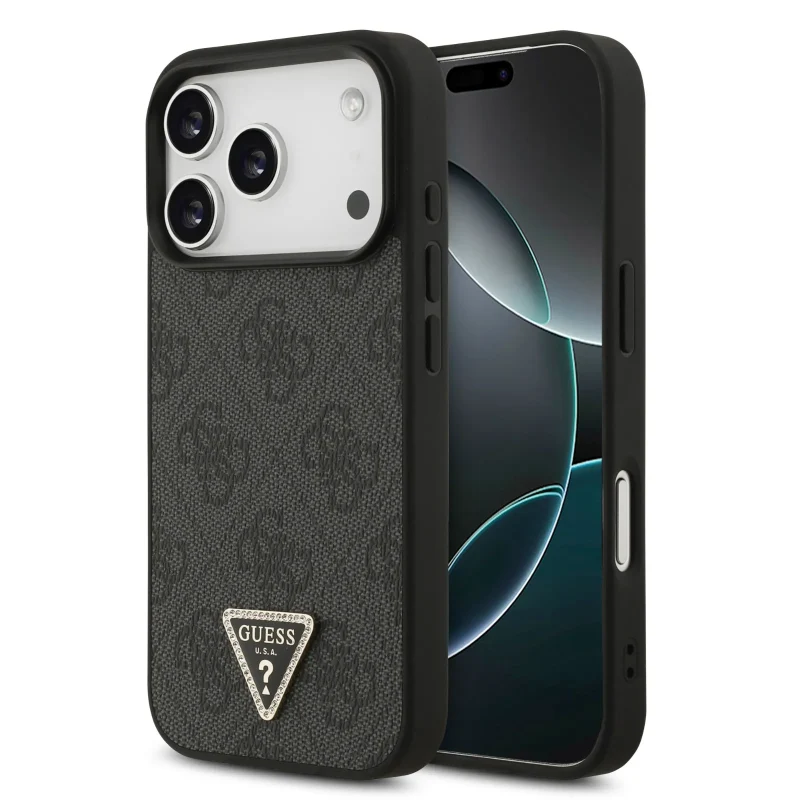 [GUHMP17XP4TDPLK] Guess, MagSafe 4G PU Leather Case with Triangle Logo, iPhone 17 Pro Max (Sky Blue)